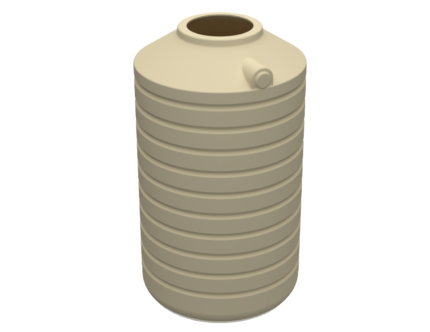 POLY RAINWATER TANK ROUND 1000 LTR UV-stabilized 1.18D X 1.07 INLET H X 1.07 TOTAL H (AWCT1000)