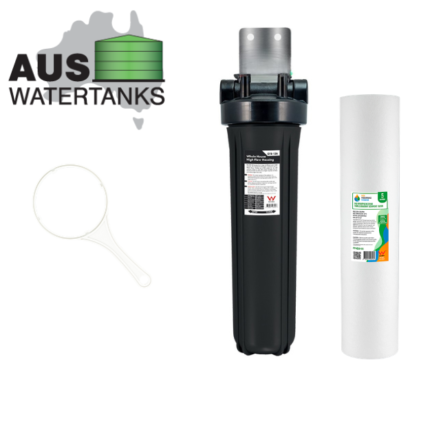 Single Stage Whole House Sediment Water Filter System 20″ x 4.5″ – High Flow Filtration