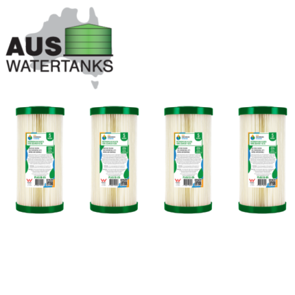 10″ X 4.5″ Pleated dirt and sediment replacement filters (awp1045) suite most 10” x 4.5” filter housings   4 pack