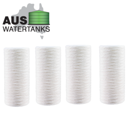 10″ X 4.5″ String wound dirt and sediment replacement filters (awsw1045) suite most 10” x 4.5 ” filter housings 4 pack