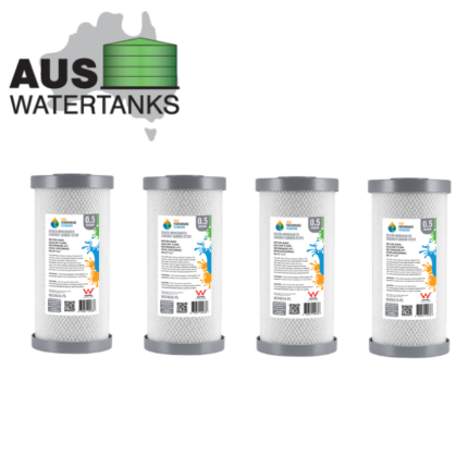 10” X 4.5” 0.5 Silver impregnated carbon block ( Bacteriostatic) replacement filter (awsi1045)  4 pack