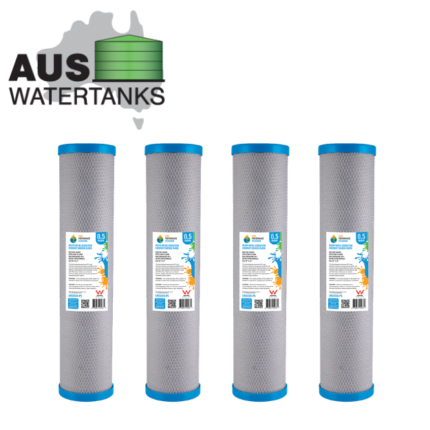 20” X 45” 0.5 carbon block lead & heavy metals reduction replacement filter (awhm2045)   4 pack