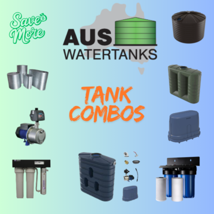 POLY RAINWATER TANK & AQUA PLATED STEEL RAINWATER TANK COMBO
