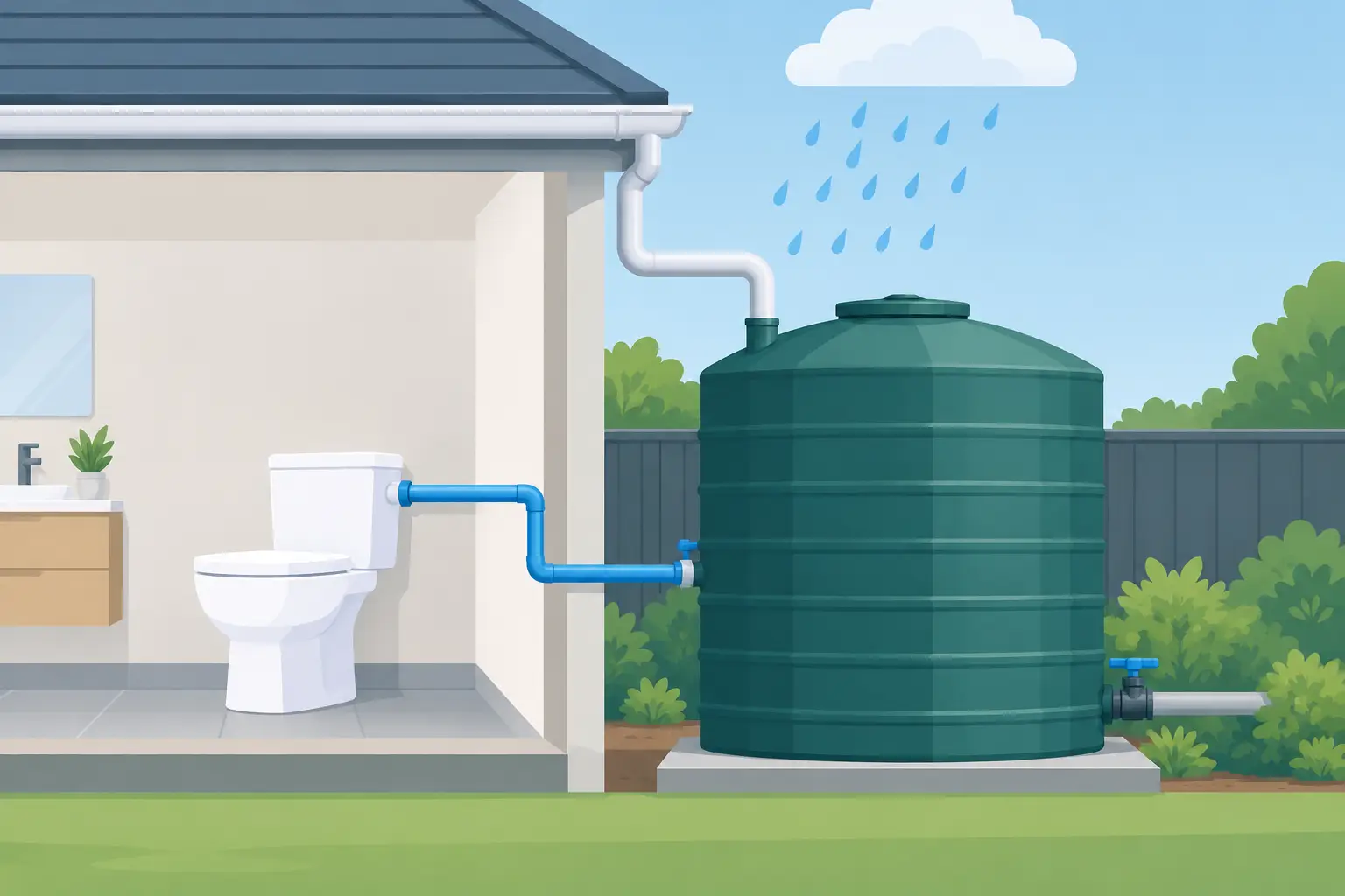 How to Connect Toilets to a Rainwater Tank